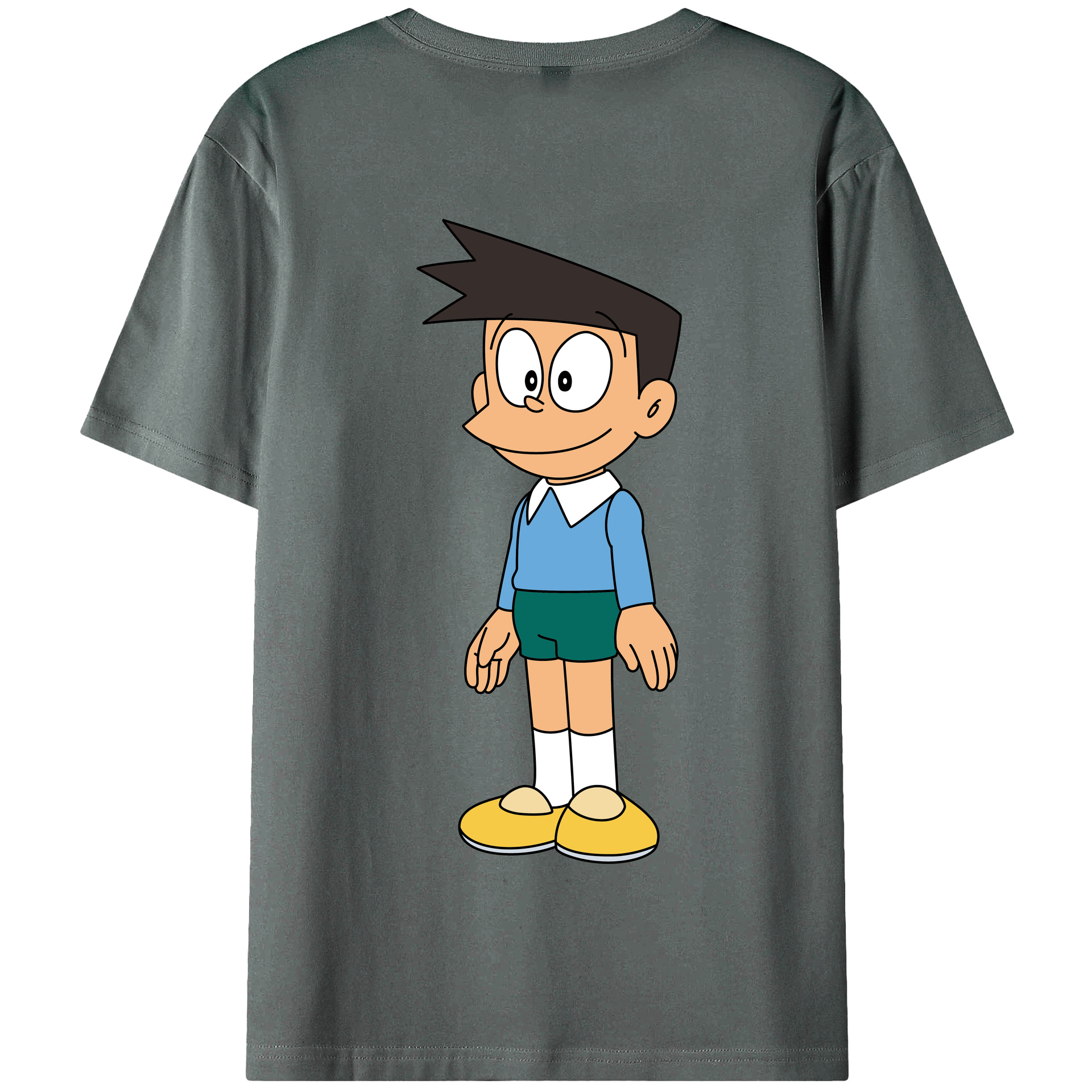 （画像用） ドラえもん 骨川 スネ夫 Doraemon Honekawa Suneo 綿100％半袖Tシャツ（背面プリント）